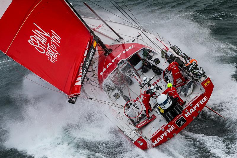 MAPFRE - Leg 11, from Gothenburg to The Hague, day 03. Heli LIVE as the fleet blast south, eyes set on The Hague. 23 June,  photo copyright Ainhoa Sanchez / Volvo Ocean Race taken at  and featuring the Volvo One-Design class