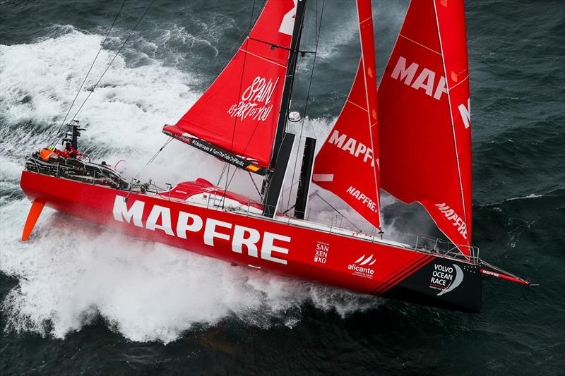 MAPFRE - Leg 11, from Gothenburg to The Hague, day 03. Heli LIVE as the fleet blast south, eyes set on The Hague. 23 June,  photo copyright Ainhoa Sanchez / Volvo Ocean Race taken at  and featuring the Volvo One-Design class