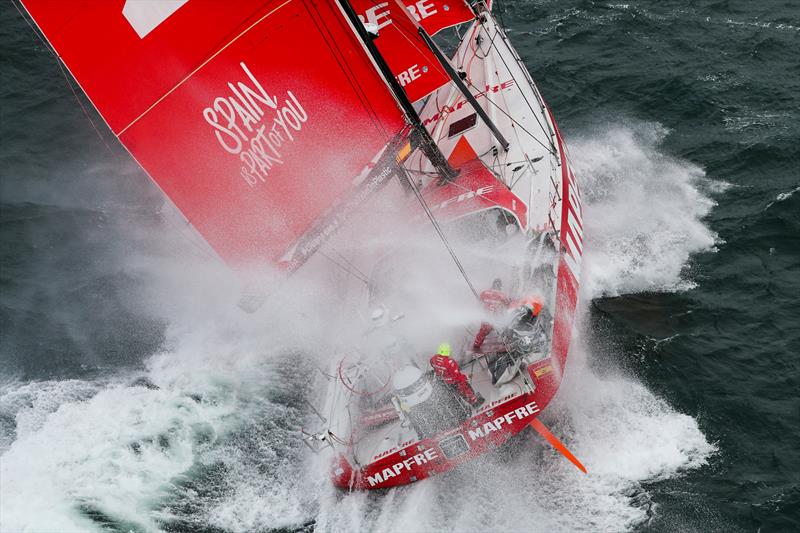 MAPFRE - Leg 11, from Gothenburg to The Hague, day 03. Heli LIVE as the fleet blast south, eyes set on The Hague. 23 June,  photo copyright Ainhoa Sanchez / Volvo Ocean Race taken at  and featuring the Volvo One-Design class