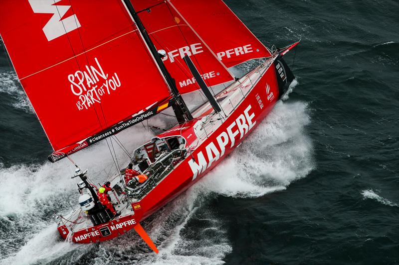 MAPFRE - Leg 11, from Gothenburg to The Hague, day 03. Heli LIVE as the fleet blast south, eyes set on The Hague. 23 June,  photo copyright Ainhoa Sanchez / Volvo Ocean Race taken at  and featuring the Volvo One-Design class