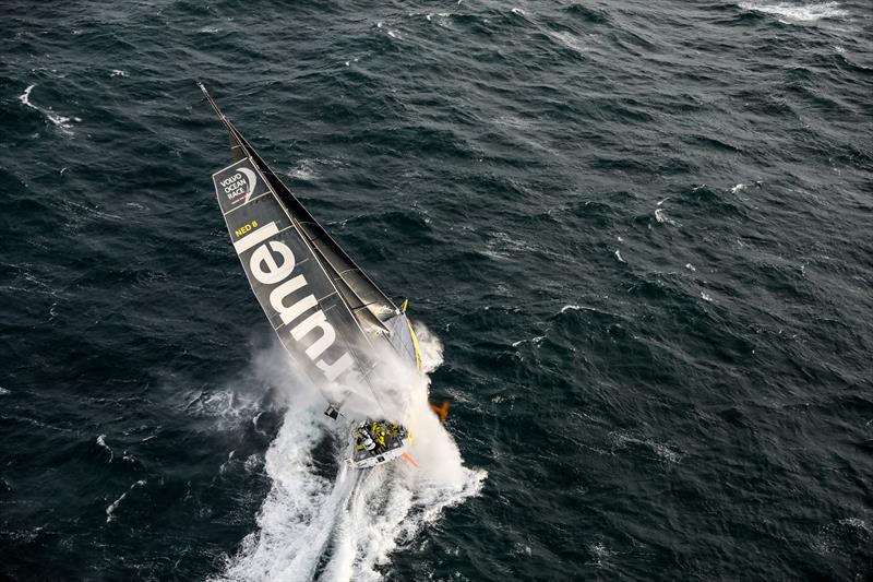 Brunel - Leg 11, from Gothenburg to The Hague, day 03. Heli LIVE as the fleet blast south, eyes set on The Hague. 23 June,  photo copyright Ainhoa Sanchez / Volvo Ocean Race taken at  and featuring the Volvo One-Design class