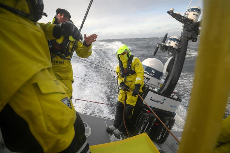 Brunel - Leg 11, from Gothenburg to The Hague, Day 3 on board Brunel. Alberto Bolzan and Carlo Huisman on deck. 23 June,  photo copyright Sam Greenfield / Volvo Ocean Race taken at  and featuring the Volvo One-Design class