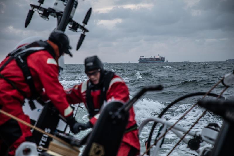 Leg 11, from Gothenburg to The Hague, day 4 on board Sun Hung Kai / Scallywag. The fleet have split around traffic separation scheme with the overall leaders taking different routes. 24 June,  photo copyright Konrad Frost / Volvo Ocean Race taken at  and featuring the Volvo One-Design class