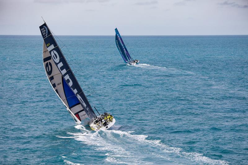 Brunel chases AkzoNobel - Leg 11, from Gothenburg to The Hague, day 04. Heli LIVE as the fleet blast south, eyes set on The Hague. 24 June,  photo copyright Ainhoa Sanchez / Volvo Ocean Race taken at  and featuring the Volvo One-Design class