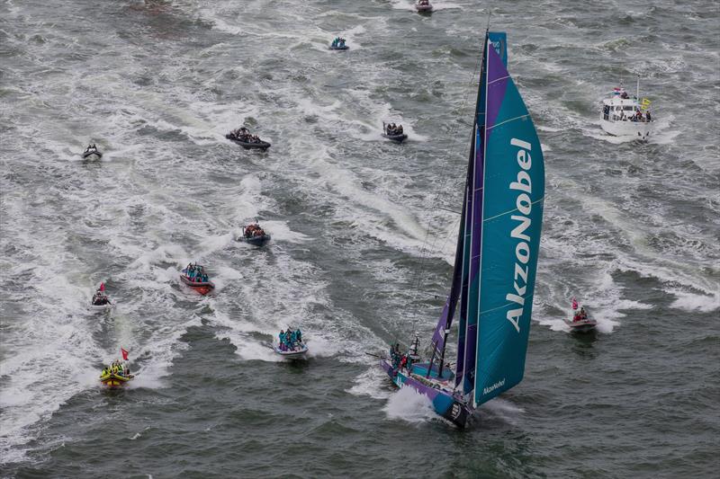 Leg 11, from Gothenburg to The Hague, arrivals. 24 June,  photo copyright Jen Edney / Volvo Ocean Race taken at  and featuring the Volvo One-Design class