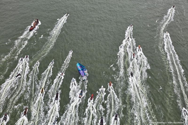 Team AkzoNobel - Leg 11, from Gothenburg to The Hague, arrivals. 24 June,  photo copyright Team AkzoNobel taken at  and featuring the Volvo One-Design class