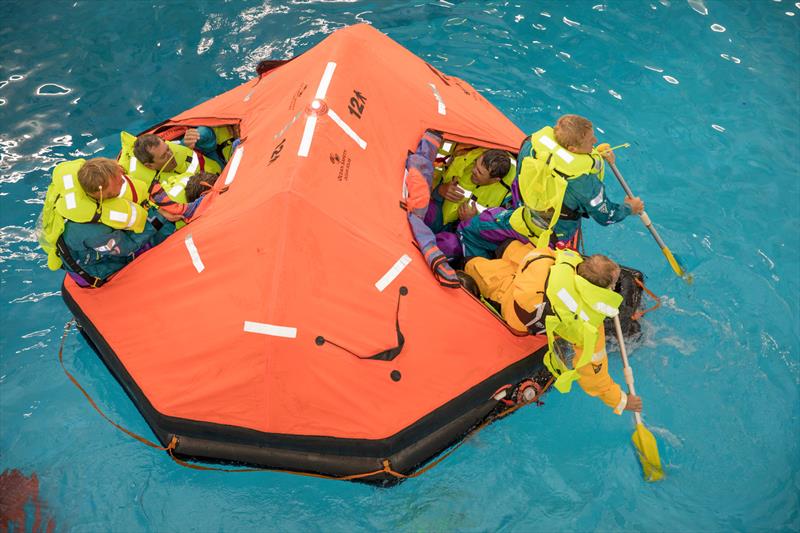 Volvo Ocean Race: Safety course in the Marine Safety training centre of Newcastle. - photo © Ainhoa Sanchez / Volvo Ocean Race