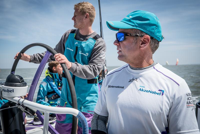 Nicolai Sehested and Chris Nicholson aboard Team AkzoNobel in the 2017/18 Volvo Ocean Race are seeking sponsors for a third round the world race - photo © James Blake / Volvo Ocean Race