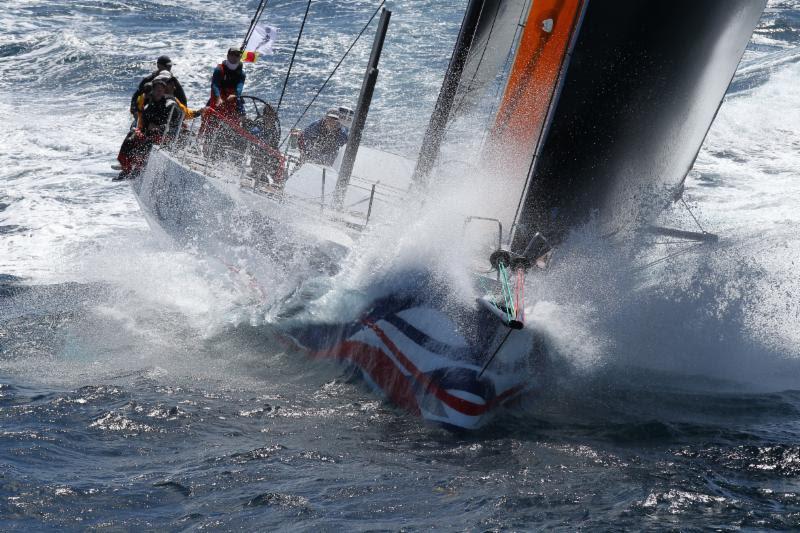  Volvo 70 Wizard owned by David and Peter Askew (USA) blasting through the big sea state - RORC Caribbean 600 - photo © Tim Wright