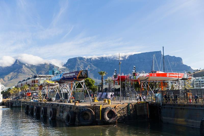 Fleet haulout in Cape Town against the spectacular backdrop of Table Mountain - December 3, 2017 photo copyright The Ocean Race taken at Royal Cape Yacht Club and featuring the Volvo One-Design class