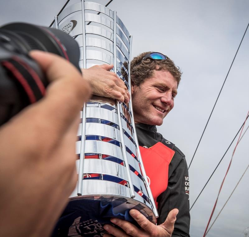 Charles Caudrelier - Leg 11 from Gothenburg to The Hague. Finish at The Hague. 24 June, 2018 photo copyright Ainhoa Sanchez taken at  and featuring the Volvo One-Design class