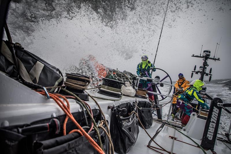 Emily Nagel and her Team AkzoNobel teammates in the 2017/2018 edition of the Volvo Ocean Race photo copyright Volvo Ocean Race/Konrad Frost taken at Royal Bermuda Yacht Club and featuring the Volvo One-Design class