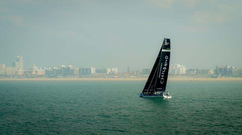 Team Childhood sailing to the north in front of The Hague photo copyright Maarten Slooves taken at  and featuring the Volvo One-Design class