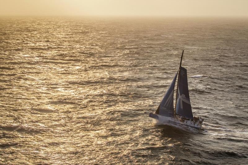 Team Vestas Wind passing by Costa da Morte - Coast of Death - in Spanish waters during Leg 8 to Lisbon photo copyright Ainhoa Sanchez / Volvo Ocean Race taken at  and featuring the Volvo One-Design class