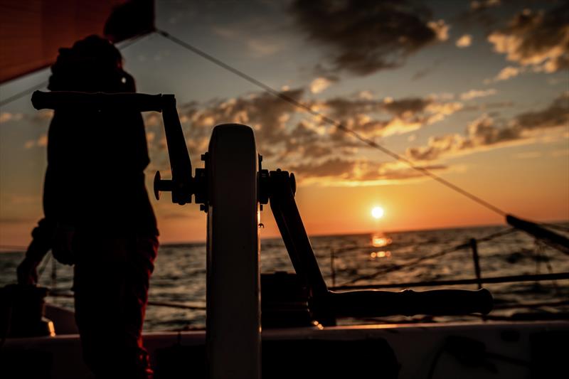 The Ocean Race Europe. Leg 1 from Lorient, France, to Cascais, Portugal. On Board Sailing Poland photo copyright Adam Burdylo / Sailing Poland taken at  and featuring the Volvo One-Design class