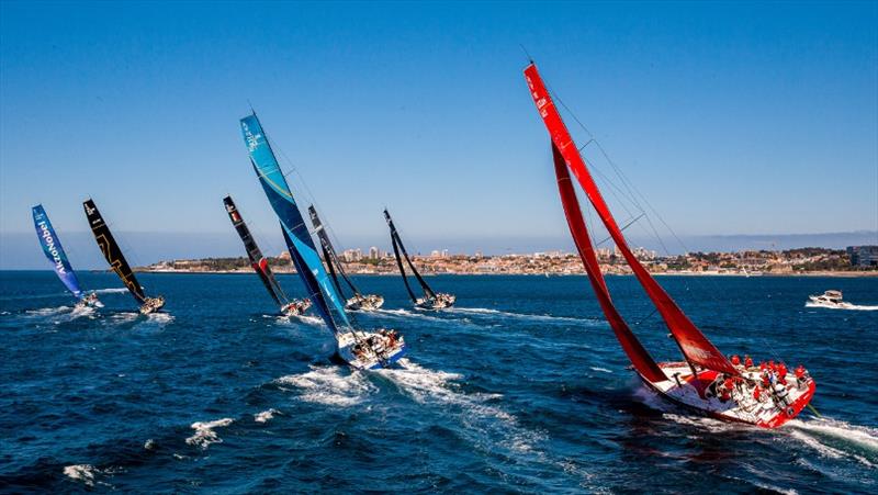 Racing in the Mirpuri Foundation Sailing Trophy, the first coastal race of The Ocean Race Europe photo copyright Sailing Energy / The Ocean Race taken at  and featuring the Volvo One-Design class