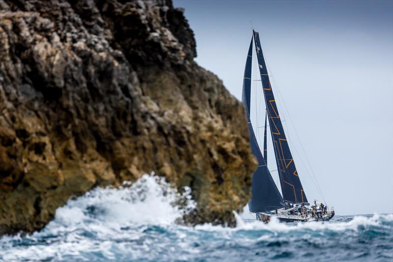 Peters & May Round Antigua Race 2022: VO 65 Ambersail shortly after the start from Fort Charlotte above the Pillars of Hercules - photo © Paul Wyeth / www.pwpictures.com
