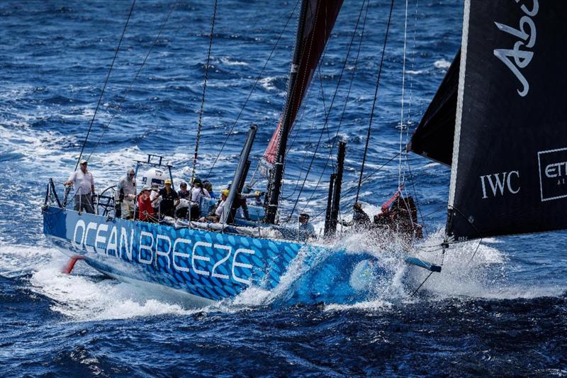 Y2K sailors Shanae Jervier and Daniel Brown are racing on board the powerful 70ft canting keel ocean racer Ocean Breeze on Axxess Marine Y2K Race Day at Antigua Sailing Week - photo © Paul Wyeth / www.pwpictures.com