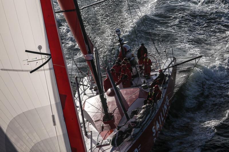 Racing down the coast of Portugal early in Leg 2 of The Ocean Race Europe from Cascais, Portugal, to Alicante, Spain photo copyright Sailing Energy / The Ocean Race taken at  and featuring the Volvo One-Design class