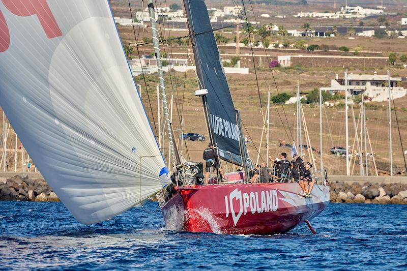 Volvo 70 I Love Poland (POL), skippered by Grzegorz Baranowski currently leads IRC Super Zero and Monohull Line Honours in the 2023 RORC Transatlantic Race - photo © James Mitchell