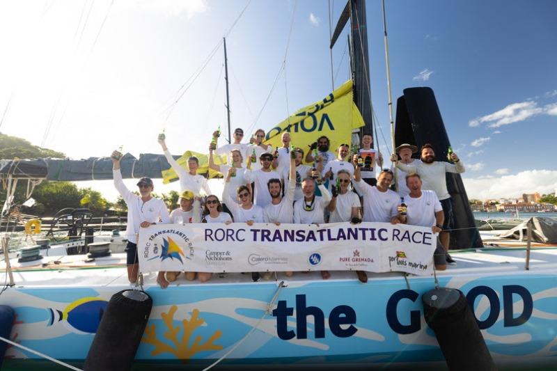 Johannes Schwarz's Volvo 70 Green Dragon (AUT) with 21 crew was skippered by the youngest in the race; Cathal Mahon from Galway Ireland photo copyright Arthur Daniel / RORC taken at Royal Ocean Racing Club and featuring the Volvo 70 class