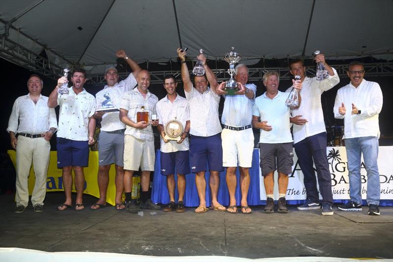 Pyewacket 70's crew receives their RORC Caribbean 600 silverware - photo © Tim Wright / www.photoaction.com