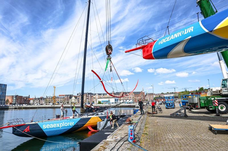 The Ocean Race 2022-23 - 30 May 2023. Team Malizia in the technical area in Aarhus getting ready for the European legs.The Ocean Race 2022-23 - 30 May 2023. The Ocean Race 2022-23 - 30 May 2023 - photo © Sailing Energy / The Ocean Race