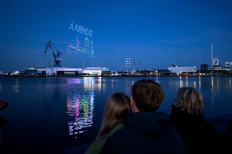 The Ocean Race 2022-23 - 29 May 2023. Drone Show in the Ocean Live Park in Aarhus photo copyright Sailing Energy / The Ocean Race taken at  and featuring the Volvo One-Design class