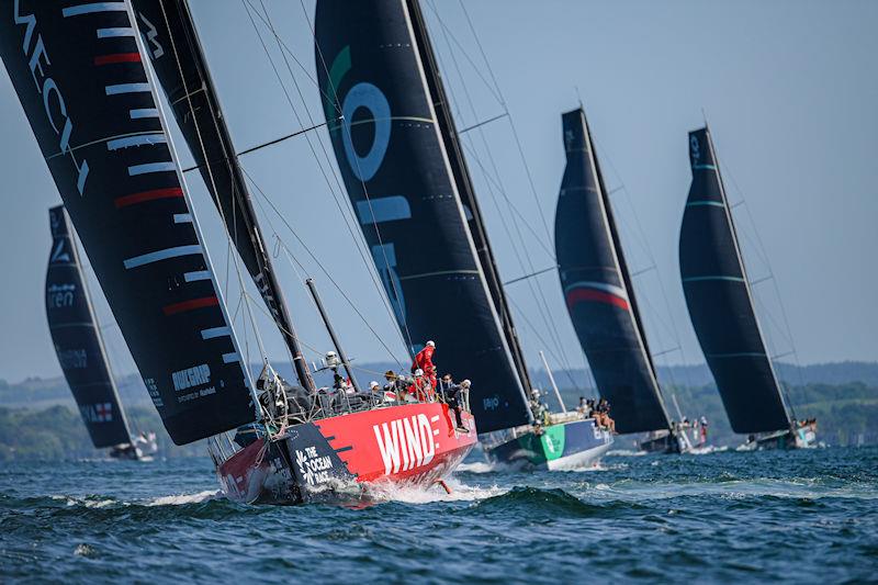 The Ocean Race 2022-23 - 4 June 2023. The Ocean Race VO65 Sprint Cup In-Port Race in Aarhus. WindWhisper Racing Team leading the fleet photo copyright Sailing Energy / The Ocean Race taken at  and featuring the Volvo One-Design class