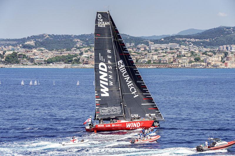 The Ocean Race VO65 Sprint Cup 2022-23 - 26 June 2023. WindWhisper Racing Team, winners of Stage 3. Arrival : 26/06/2023 10:27:52 UTC Race time : 10d 23h 17min 52s - photo © Brian Carlin / The Ocean Race