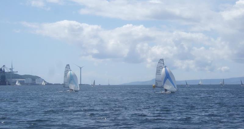 Downwind at the Largs Vortex Open photo copyright Nick Fleming taken at Largs Sailing Club and featuring the Vortex class