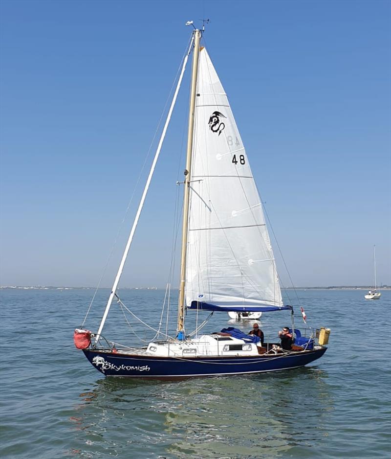 Elizabethan 29 'Skykomish', winner of Class Four in the PYRA Easter mini-series photo copyright Ian Braham & Andy Powell taken at Poole Yacht Racing Association and featuring the VPRS class