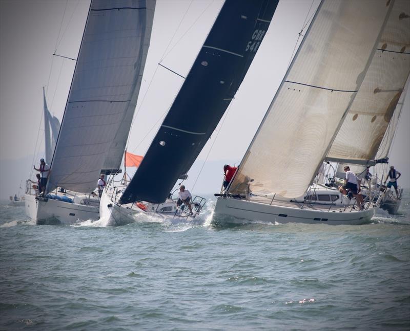 Mike Wallis' J/122 Jahmali (right). A competitive VPRS Club Class 1 - Royal Southern YC Charity Cup Regatta - photo © Louay Habib