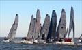Another traffic jam at the windward mark. Lots of close up and downwind rounding action in the 2022 VX One Winter Series in Pensacola FL © Talbot Wilson
