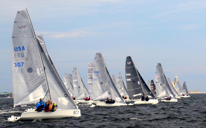 Off to the races... Race 1 of the VX One Midwinter Championship saw a clean start with only one OCS competitor,— Trevor Parekh's #123 [315] ‘Bro Safari' —which was the winner of the Winter Series #1 sailed in mid-December. - photo © Talbot Wilson