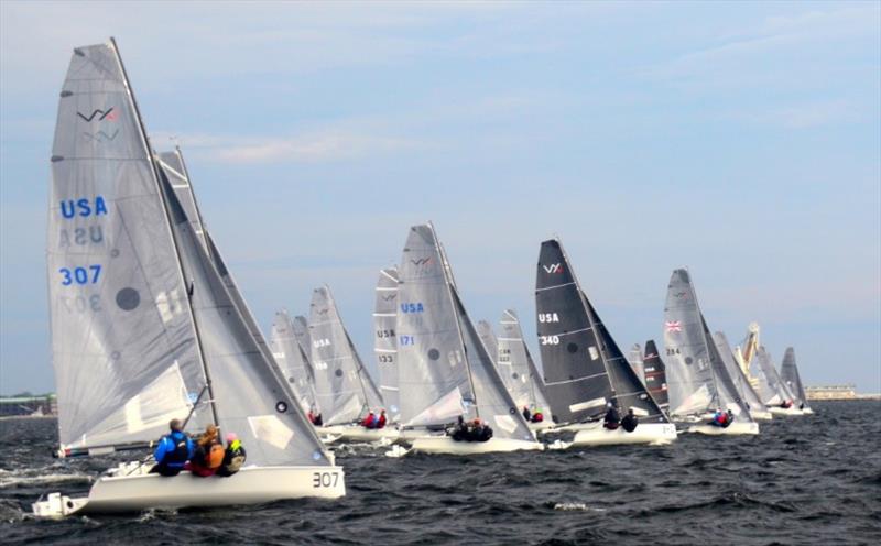 Off to the races... Race 1 of the VX One Midwinter Championship saw a clean start with only one OCS competitor,— Trevor Parekh's #123 [315] ‘Bro Safari' —which was the winner of the Winter Series #1 sailed in mid-December photo copyright Talbot Wilson taken at Pensacola Yacht Club and featuring the VX One class