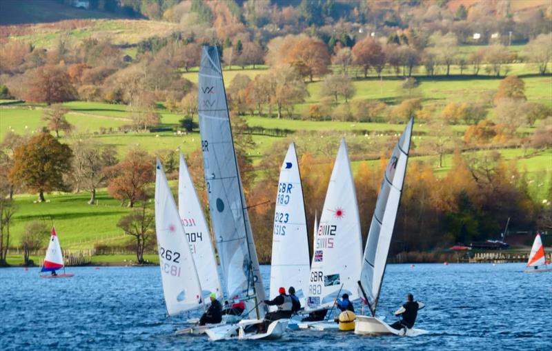 Close racing during the Ullswater Yacht Club Winter Series 2022 photo copyright Jennie Clark taken at Ullswater Yacht Club and featuring the VX One class