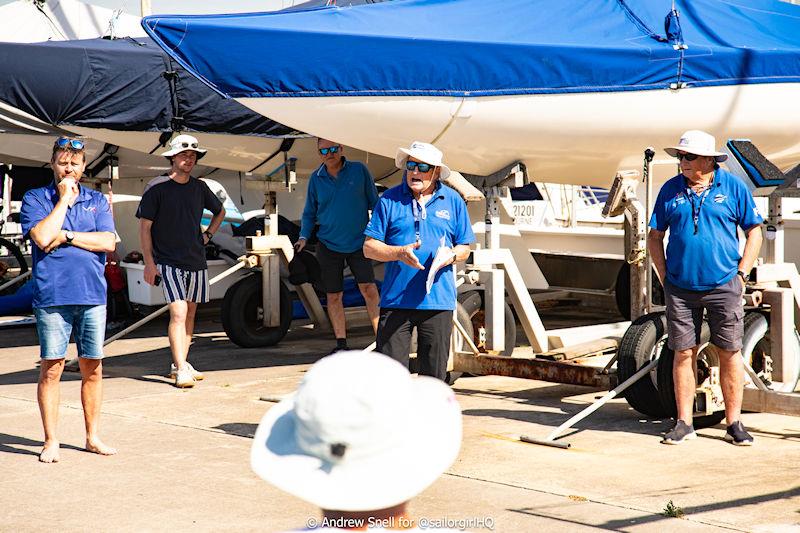 Nash Advisory VX One Australian Nationals Day 1: Wilsons holding the briefing at RBYC photo copyright Andrew Snell for @sailorgirlHQ taken at Royal Brighton Yacht Club and featuring the VX One class
