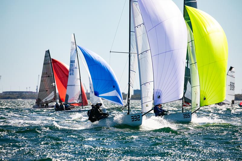 Fleet at full tilt during the VX One Winter Nationals 2025 at the Royal Queensland Yacht Squadron - photo © Andrew Snell / @SailorGirlHQ