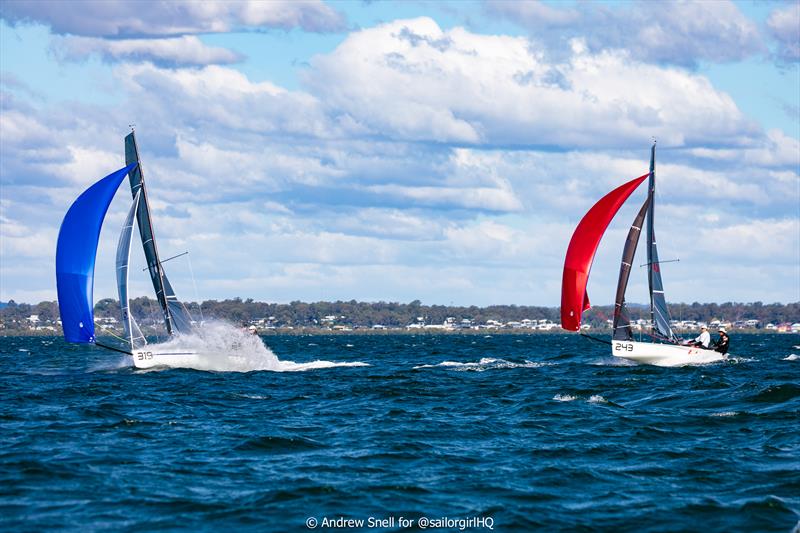 Douglass and Conde fought it out for the Senior Helm title during the VX One Winter Nationals 2025 at the Royal Queensland Yacht Squadron - photo © Andrew Snell / @SailorGirlHQ