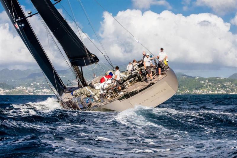 French Wally 100 Dark Shadow finishes the 2019 RORC Transatlantic Race in Grenada photo copyright RORC / Arthur Daniel taken at Royal Ocean Racing Club and featuring the Wally class