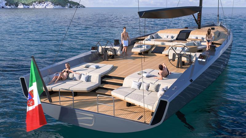 Wallywind110 cruising set up - photo © Wally Yachts