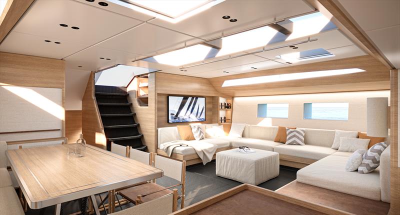 wallywind110 main salon - photo © Wally Yachts