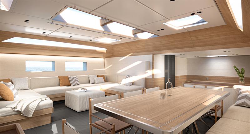 wallywind110 main salon - photo © Wally Yachts