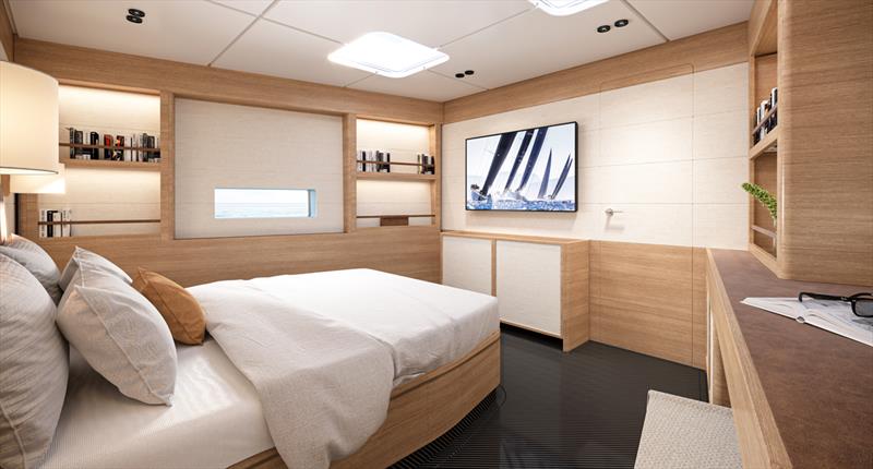 wallywind110 owners' suite - photo © Wally Yachts