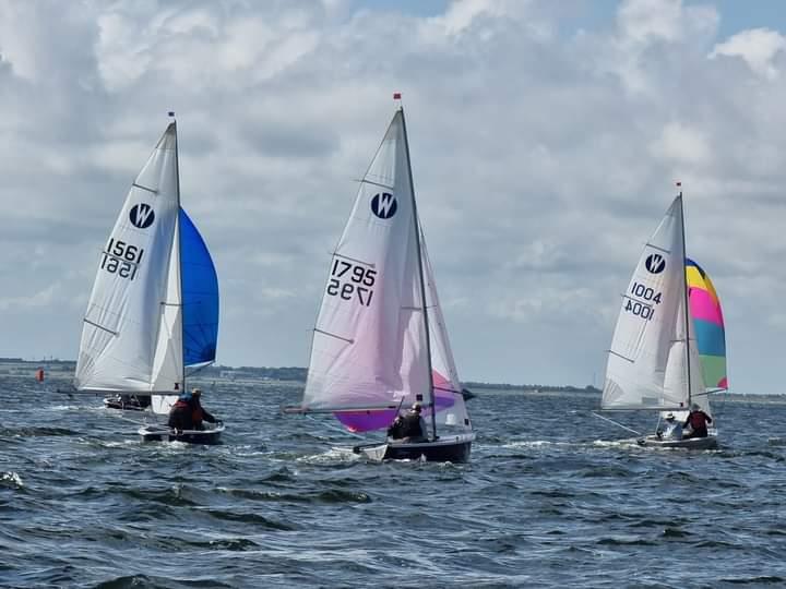 Spinnakers flying during the Wanderer Nationals at Whitstable - photo © S Turner