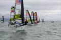 WASZP sailors at the start line of the 2022 WASZP USA Americas Regatta in San Francisco Bay, CA © Ira Potekhina