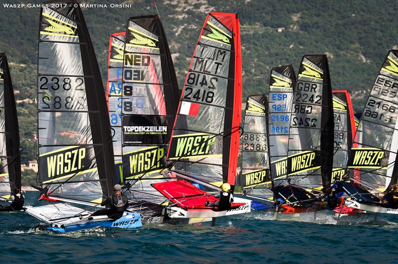 WASZP International Games at Lake Garda day 1 photo copyright Martina Orsini taken at Campione Univela and featuring the WASZP class