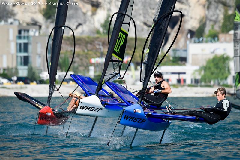 WASZP International Games at Lake Garda day 3 photo copyright Martina Orsini taken at Campione Univela and featuring the WASZP class