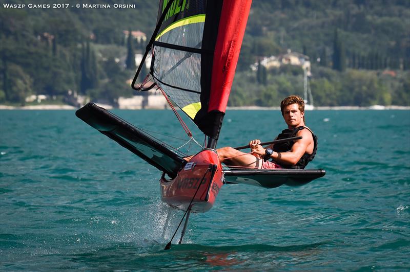 Joan Costa on the final day of the WASZP International Games at Lake Garda photo copyright Martina Orsini taken at Campione Univela and featuring the WASZP class